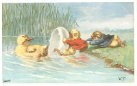 Ретро открытки - Счастливой Пасхи. Спасение на водах