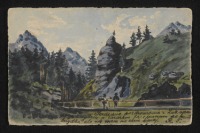 Ретро открытки - Ретро-поштівка.  Вид на гори.
