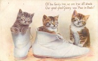 Ретро открытки - ...Наша прапрабабушка была Кот в сапогах !