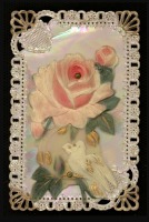 Ретро открытки - Розы, перламутр и белая голубка