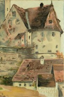 Ретро открытки - Старый дом с круглой башней