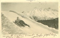 Ретро открытки - На снежном склоне