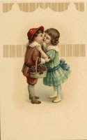 Ретро открытки - Поцелуй