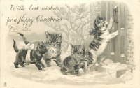 Ретро открытки - Рождественские гости. Колядки