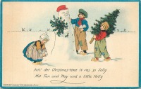 Ретро открытки - Голландские дети и весёлое Рождество