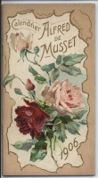 Ретро открытки - Альфред де Мюссе. Календарь 1906