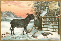Ретро открытки - С Рождеством и Новым Годом. Тревожные распросы