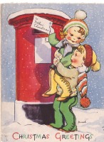 Ретро открытки - С Рождеством. Письмо Деду Морозу
