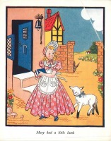 Ретро открытки - Мэри и ягнёнок