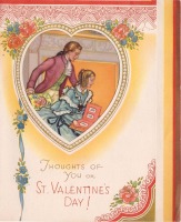 Ретро открытки - - Мысли о тебе в День Святого Валентина