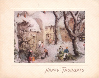 Ретро открытки - Счастливые мысли и зимний день
