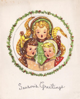 Ретро открытки - Рождественский концерт и дети