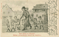 Ретро открытки - Еврейские мальчики на пути в хедер