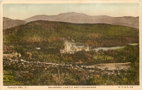 Ретро открытки - Замок Балморал и гора Лохнагар