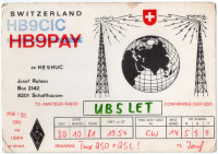 Ретро открытки - QSL-карточка Швейцария - Switzerland (односторонние)