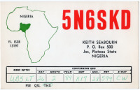 Ретро открытки - QSL-карточка Нигерия - Nigeria (односторонние)