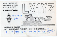 Ретро открытки - QSL-карточка Люксембург - Luxembourg (односторонние)