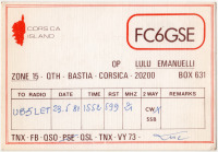 Ретро открытки - QSL-карточка Корсика - Corsica (односторонние)