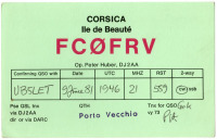 Ретро открытки - QSL-карточка Корсика - Corsica (двусторонние)