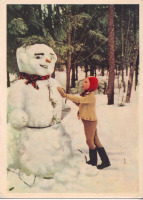 Ретро открытки - Зимний гость