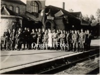 Латвия - Железнодорожный вокзал станции Сигулда (Sigulda, Segelwold) во время немецкой оккупации в Великой отечественной войне, 1943 год