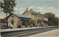 Латвия - Железнодорожный вокзал станции Кокенхузен в начале 20 века