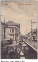 Литва - Клайпеда (Мемель). Набережная р. Дане и Биржевой мост 1915 г.