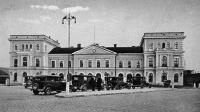 Рига - Стоянка для автомашин и извозчиков на месте часовни Александра Невского