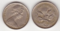Старинные деньги (бумажные, монеты) - Австралия 5 центов 1966