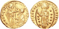 Старинные деньги (бумажные, монеты) - Цехин дожа Антонио Веньера, 1382 год