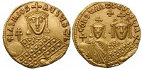 Старинные деньги (бумажные, монеты) - Василий I , А. В. Solidus. Константинополь мяты