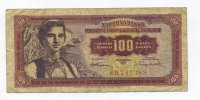 Старинные деньги (бумажные, монеты) - Югославия 100 динаров