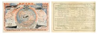 Старинные деньги (бумажные, монеты) - Билет Первой Всесоюзной авиационной лотереи