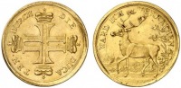 Старинные деньги (бумажные, монеты) - Олений дукат (1740)