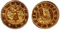 Старинные деньги (бумажные, монеты) - Золотой в три четверти угорских (угорский - это русское название венгерского золотого весом 3,4 г) за крымские походы 1688-1689 гг.