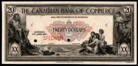 Старинные деньги (бумажные, монеты) - Бона - 20 канадских долларов 1917 года