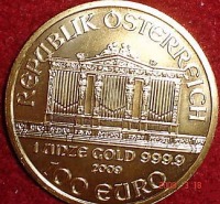 Старинные деньги (бумажные, монеты) - 2009 Австрийская филармония, золото