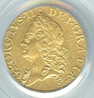 Старинные деньги (бумажные, монеты) - 1756 год Гвинея Аугуста