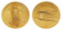 Старинные деньги (бумажные, монеты) - 20 долларов США St. Gaudens 1907 год