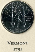 Старинные деньги (бумажные, монеты) - Вермонт.
