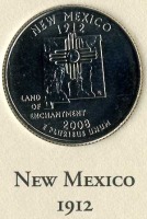 Старинные деньги (бумажные, монеты) - Нью-Мексико.