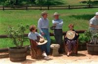  - Рейган и Горбачев расслабляются на ранчо Рейгана в Санта-Барбаре