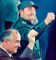 Ретро знаменитости - Фидель Кастро и Михаил Горбачёв в Гаване