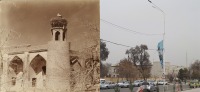Узбекистан - Фотосравнения.  Бухара. Медресе Базари Гусфанд, 1911-2017