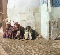Узбекистан - Самарканд. Нищие, 1911