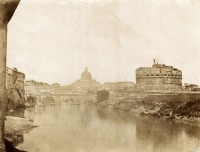 Рим - Вид на реку Тибр с Кастель Сант-Анджело и Святого Петра