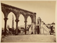 Израиль - Мечеть Омара, каменная башня и арочная стена, 1870-1879