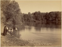 Израиль - Всадник на берегу реки где-то в Палестине, 1867-1870