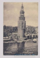 Нидерланды - Открытка — Амстердам. Башня на канале Аудесханс