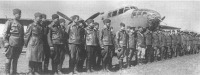 Авиация - Начало лётного дня перегоночного авиаполка. Самолёт В-25. Алсиб, 1943-1945
